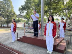 弘扬伟大抗战精神  绽放青春强国风采——kaiyun开云网页版举行2023学年秋季学期第二周升旗仪式